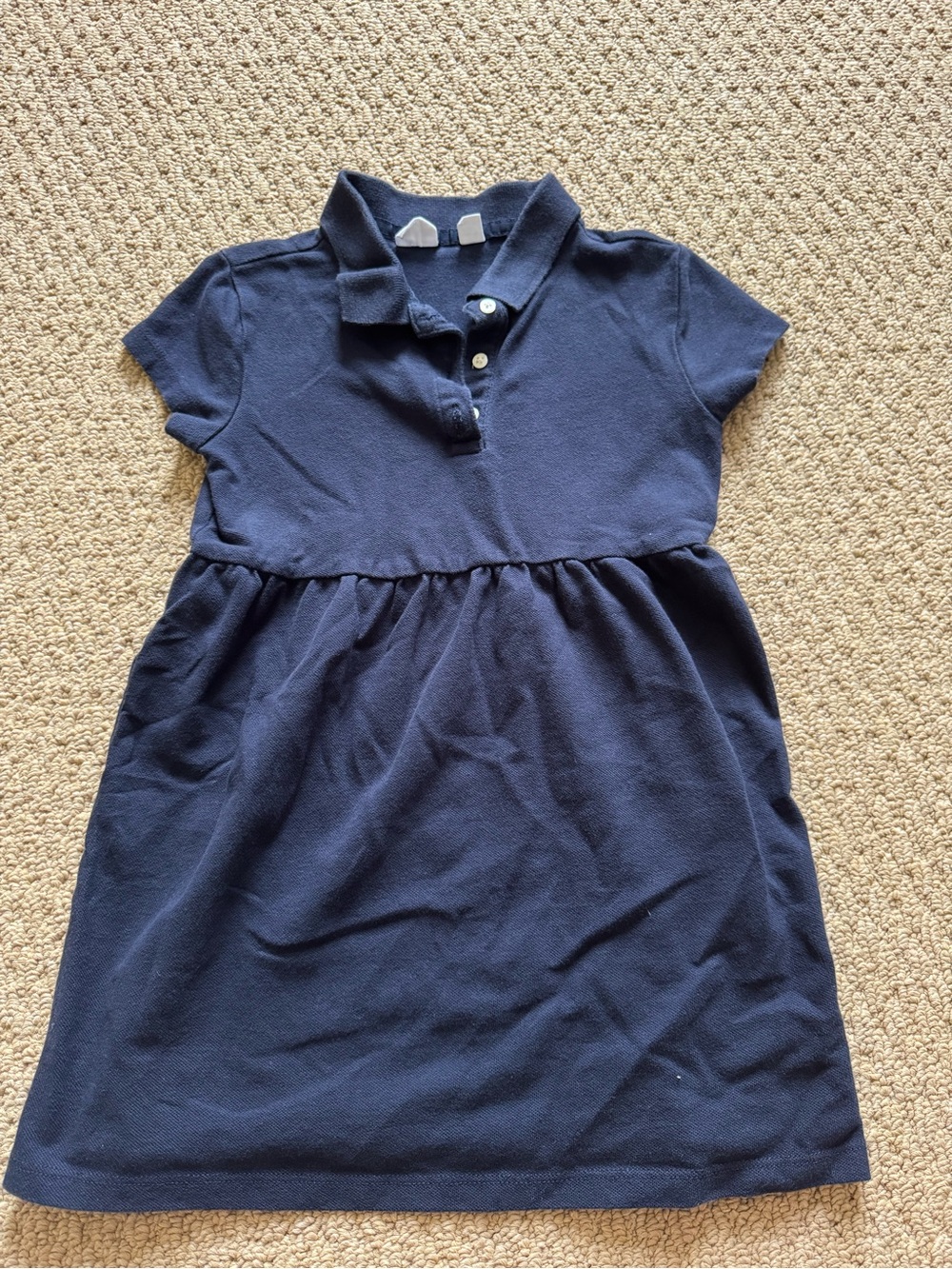 GAP Navy Ribbed Collar Polo Top